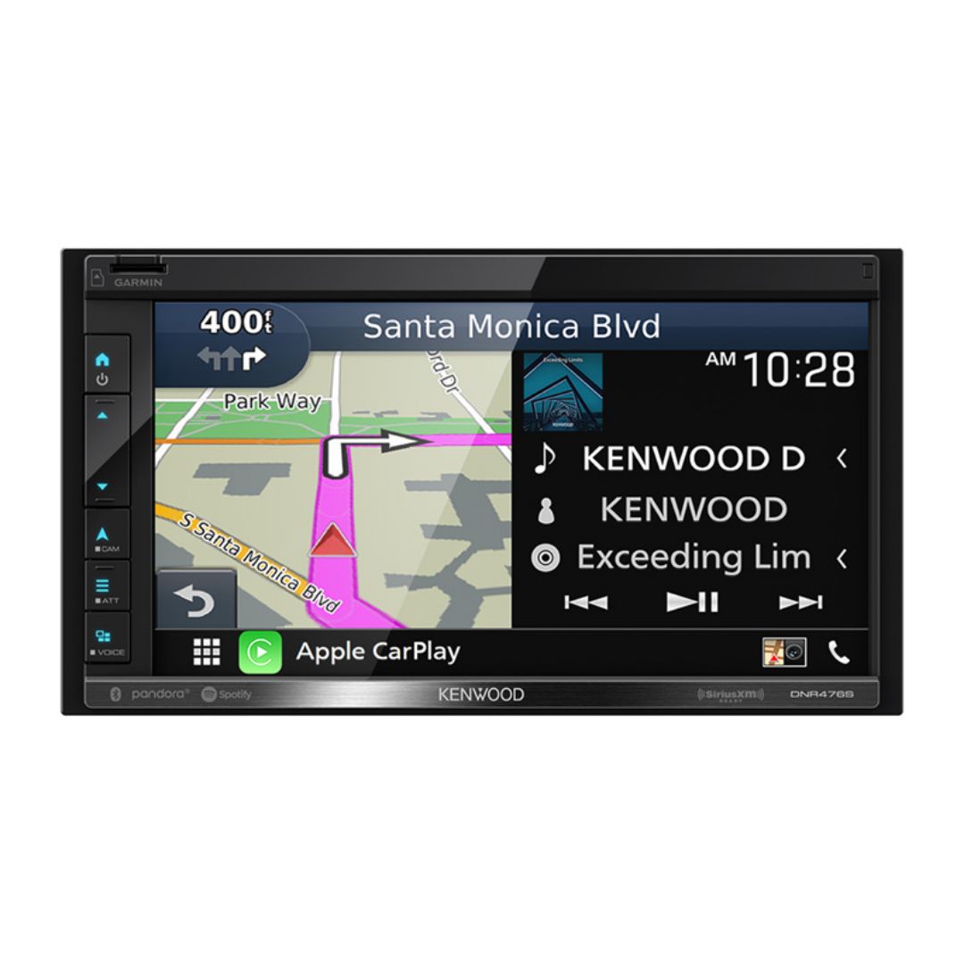 Kenwood DNR476S, 6.8" Digital Multimedia/ Navigation Receiver w/ Apple CarPlay and Android Audio (Does not play CDs)