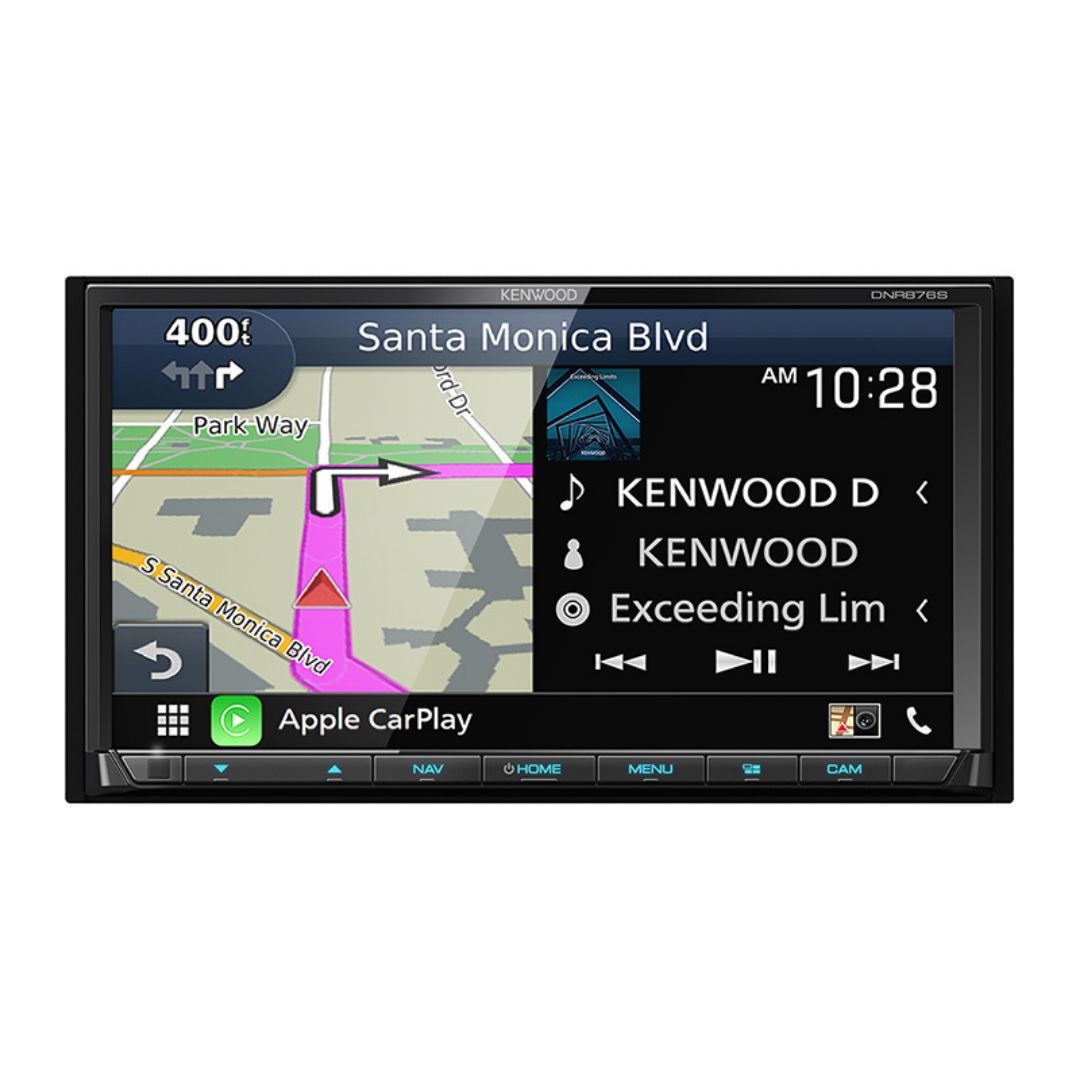 Kenwood DNR876S, 6.95" Digital Multimedia Receiver w/ Navigation, Apple CarPlay and Android Auto (Does not play CDs)