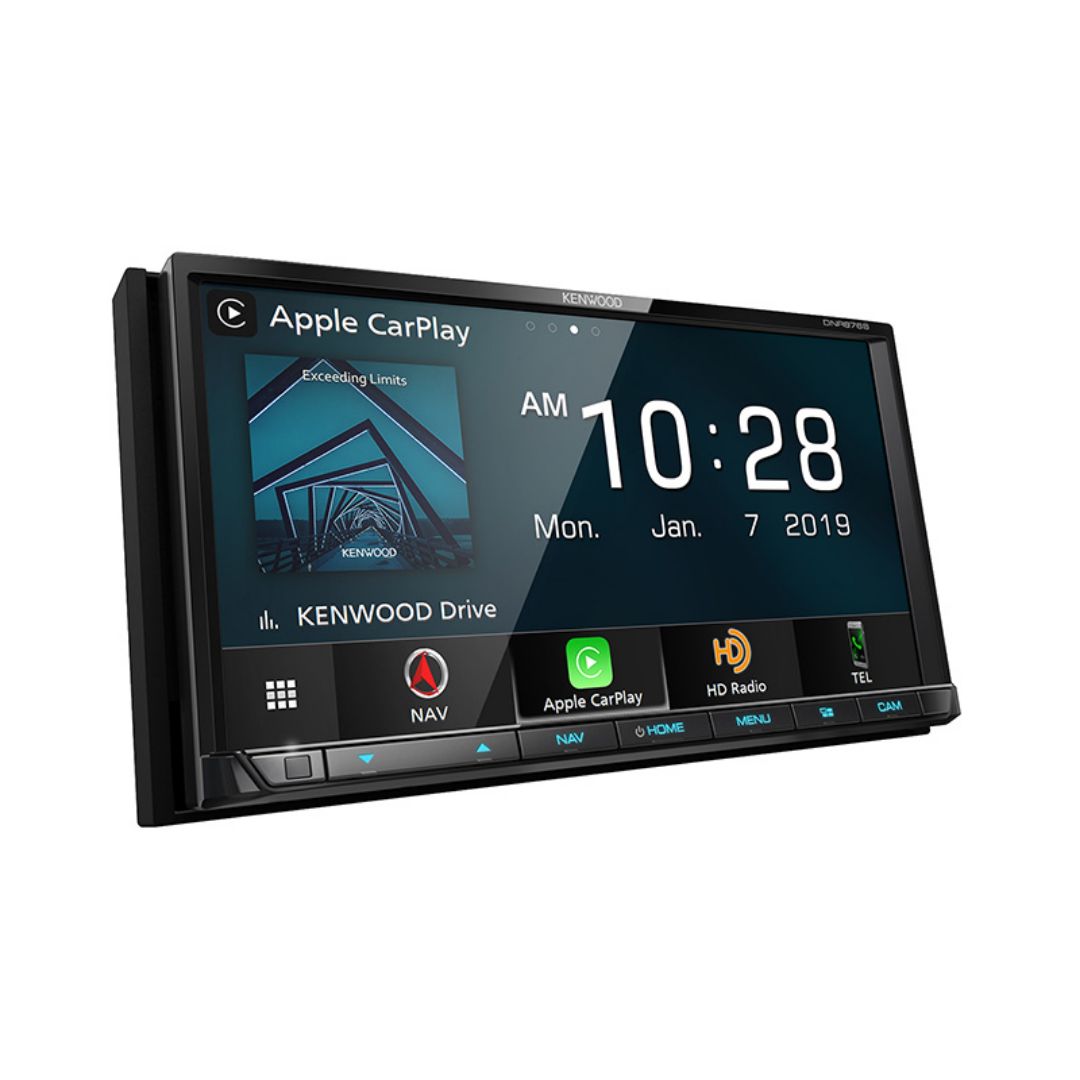 Kenwood DNR876S, 6.95" Digital Multimedia Receiver w/ Navigation, Apple CarPlay and Android Auto (Does not play CDs)