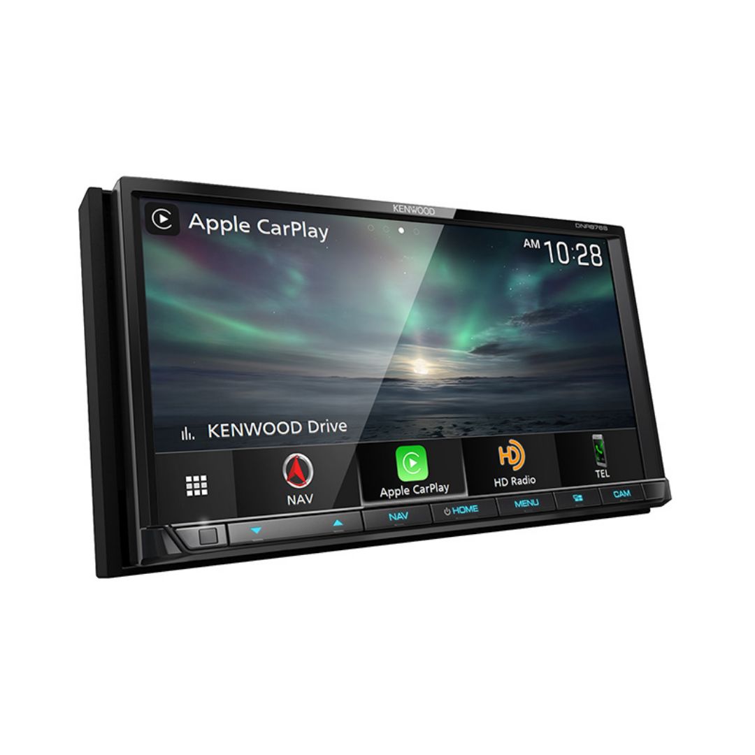 Kenwood DNR876S, 6.95" Digital Multimedia Receiver w/ Navigation, Apple CarPlay and Android Auto (Does not play CDs)