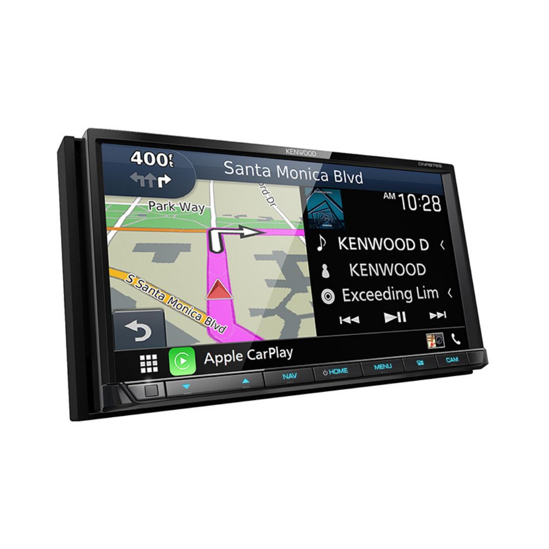 Kenwood DNR876S, 6.95" Digital Multimedia Receiver w/ Navigation, Apple CarPlay and Android Auto (Does not play CDs)