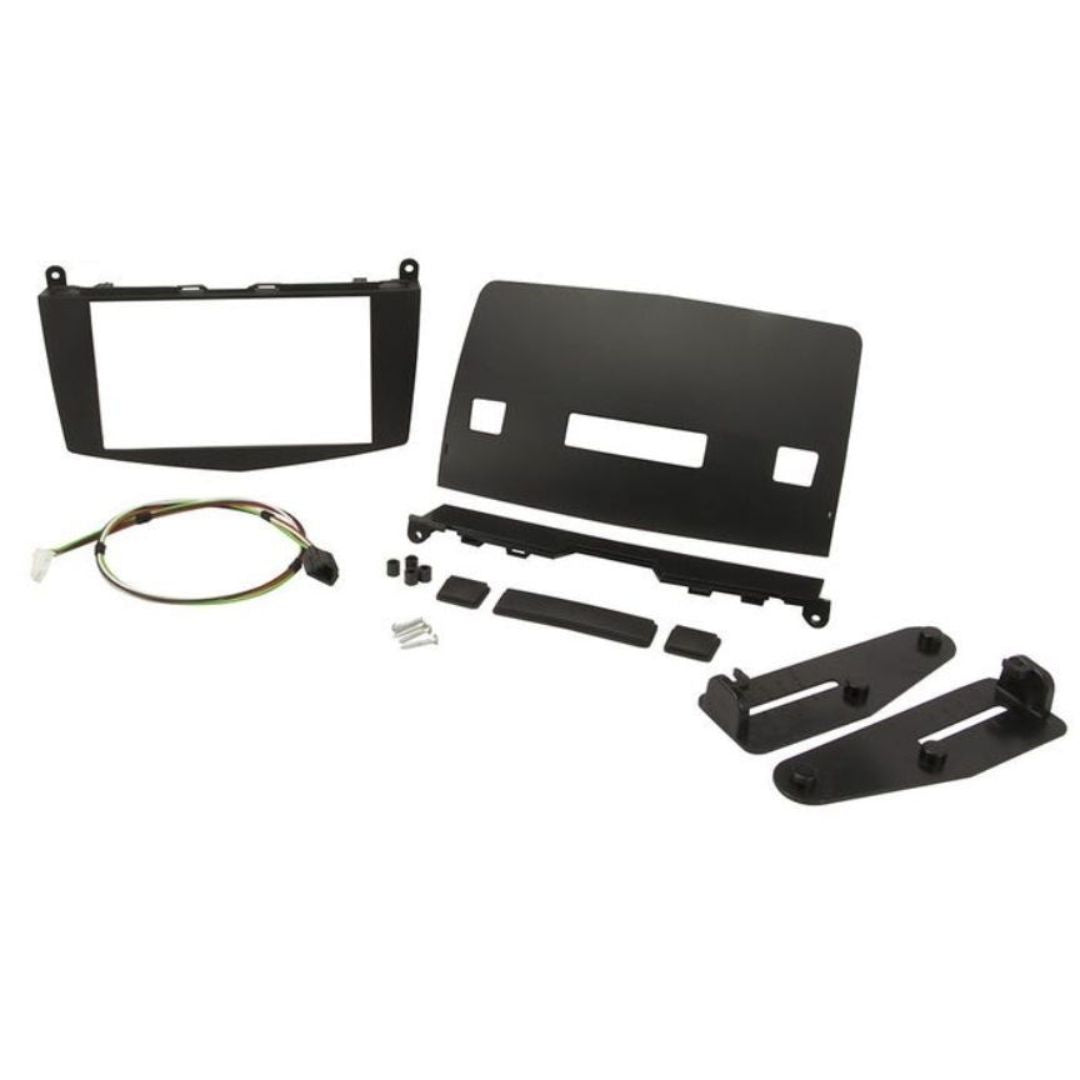 Scosche MZ2348B, 2008-2011 Mercedes Benz C-Class ISO Double DIN Kit, w/OEM Button Relocation Panel