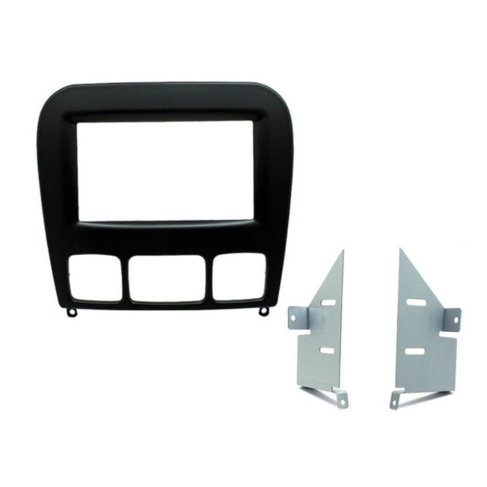 Scosche MZ2354DDB, 1998-2005 Mercedes Benz S Class ISO Double DIN Kit; Soft Touch Black