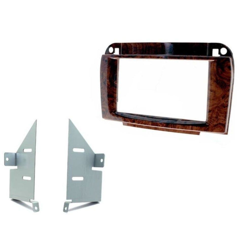 Scosche MZ2355DDB, 1998-2005 Mercedes CL500 ISO Double DIN Dash Kit; Wood Look