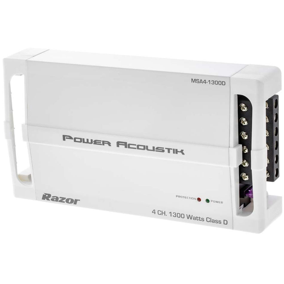 Power Acoustik MSA4-1300D, 4 Channel Class D Full Range Marine Amplifier - 1300W