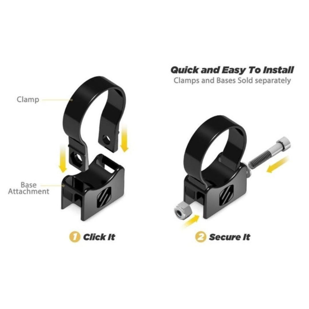 Scosche PSM21006, Baseclamp Adjustable Whip / Flag Mount Base (Requires 1 Clamp - Not Included)
