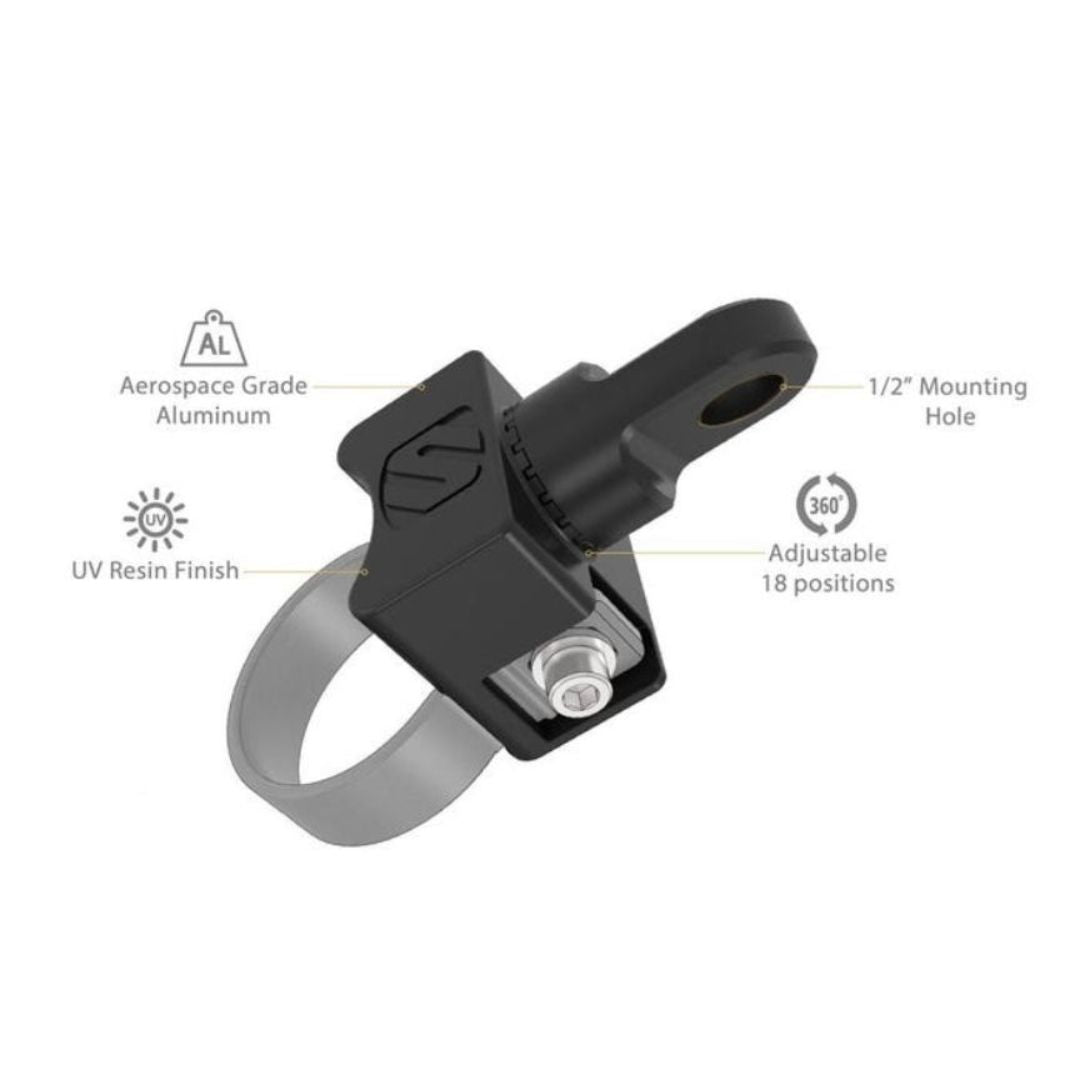 Scosche PSM21006, Baseclamp Adjustable Whip / Flag Mount Base (Requires 1 Clamp - Not Included)