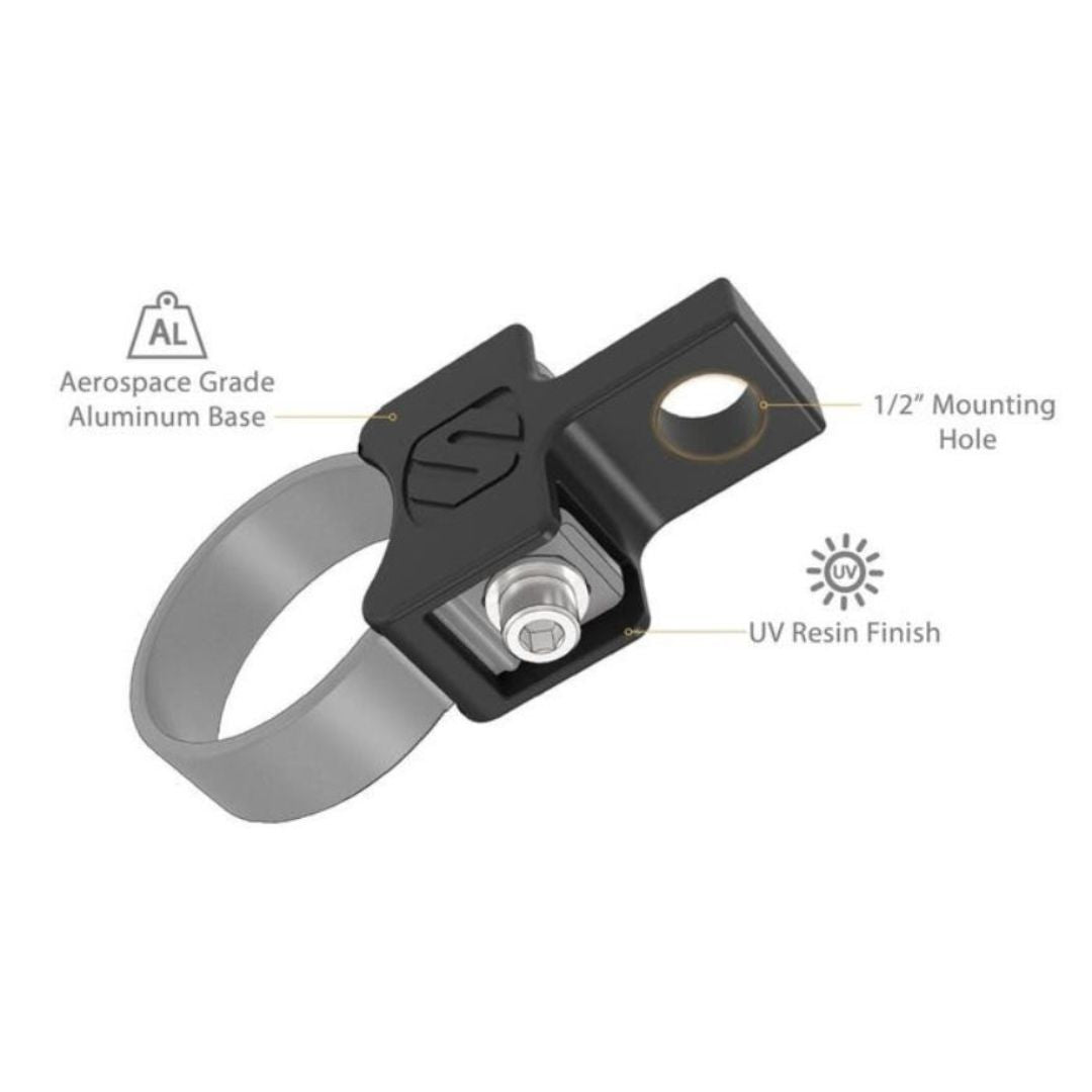 Scosche PSM21007, Baseclamp Fixed Whip / Flag Mount Base (Requires 1 Clamp - Not Included)