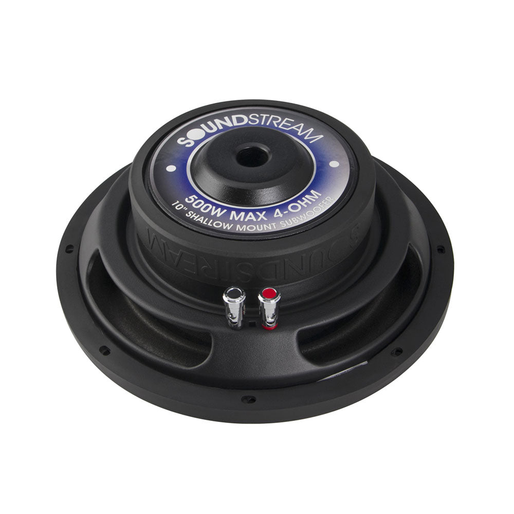 Soundstream PSW.104, 4½ Shallow 3" Mounting Depth 10" Subwoofer - 500W