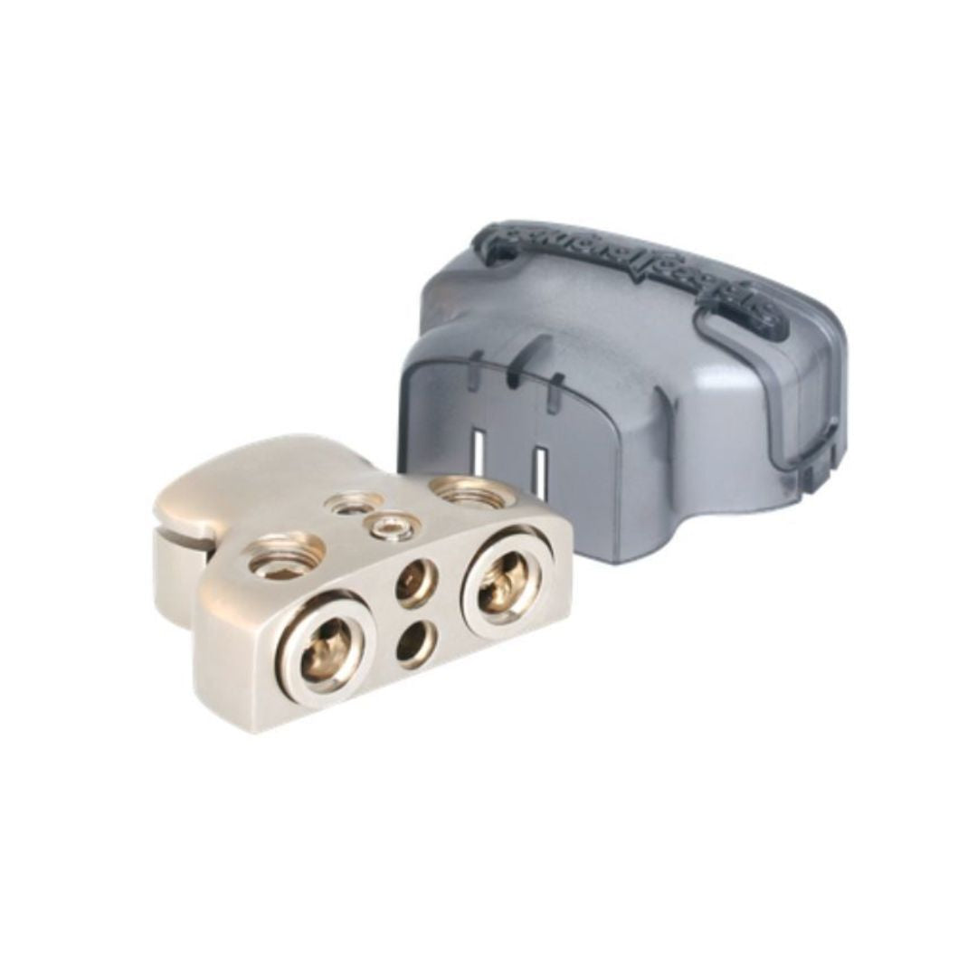 Rockford Fosgate RFDB1, Positive/Negative Battery Terminal Clamp, Platinum Finish