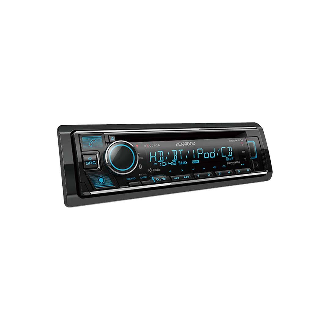 Kenwood KDC-X704, eXcelon CD Receiver w/ HD Radio, Bluetooth and Front USB - Alexa Built-in